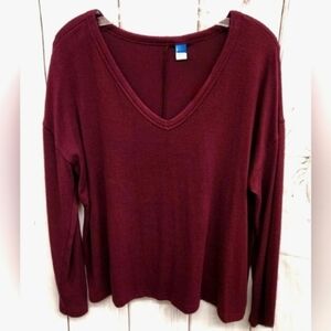 Old Navy V-Neck Wine Sweater Small - New With Tags